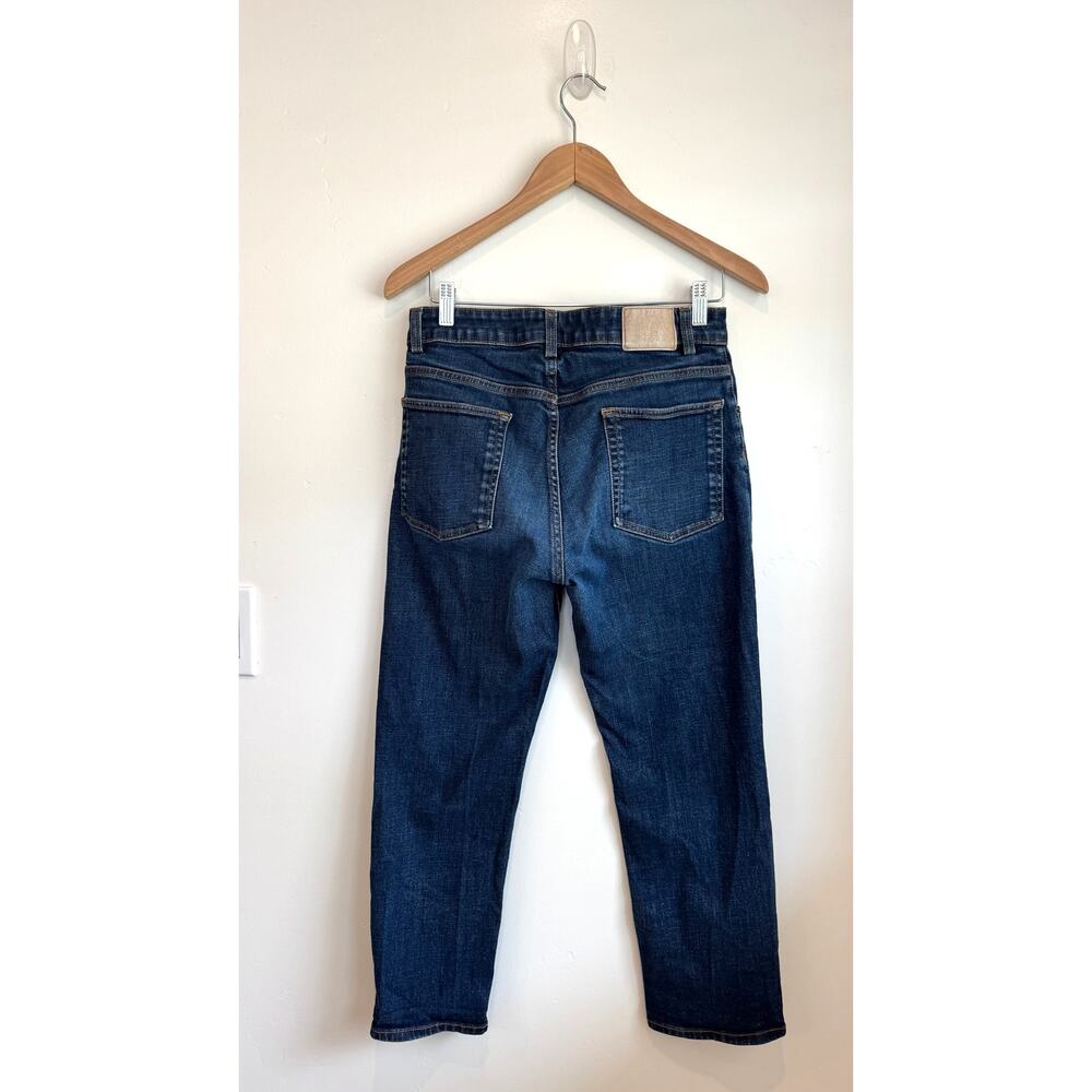 6397 Shorty Cropped Straight Leg Jeans Dark Rinse Wash Size 27 - Picture 7 of 11